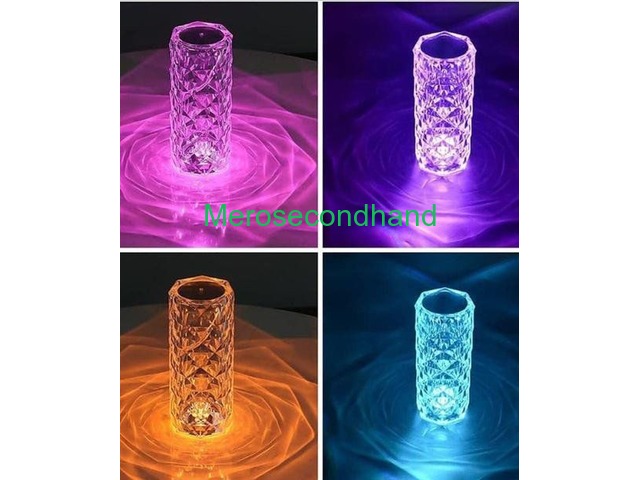Modern Glass Crystal Table Lamp LED Rose Lights - 4/5