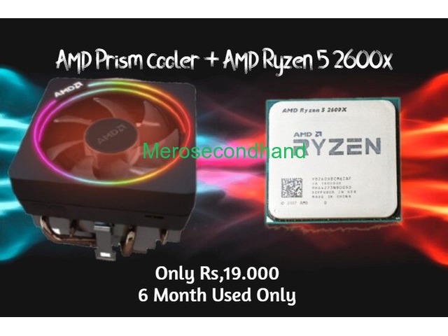 Ryzen 5 2600x(CPU) with Prism Wraith Cooler(RGB) (well Condition) 6month use only.. - 1/6