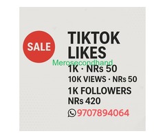 tiktok likes views and followers