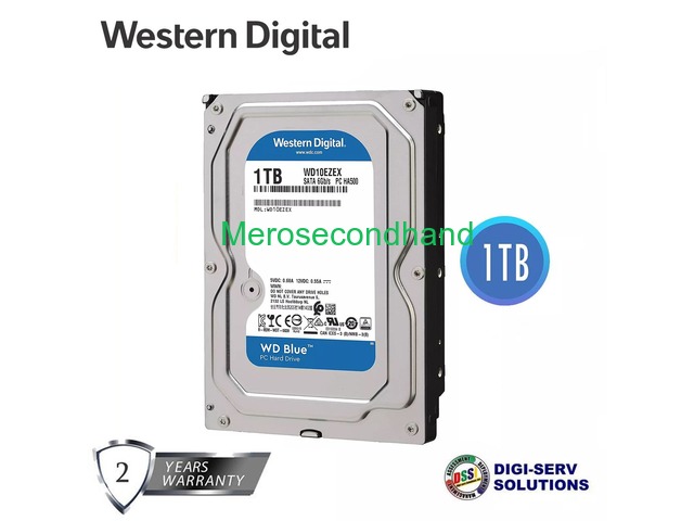 1 TB Internal Hard Disk - WD Blue - 7200 RPM - Unused - 3.5mm - - 3/4